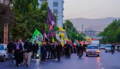 حرکت عظیم دانشجویان البرز در مسیر وداع با رهبر شهید